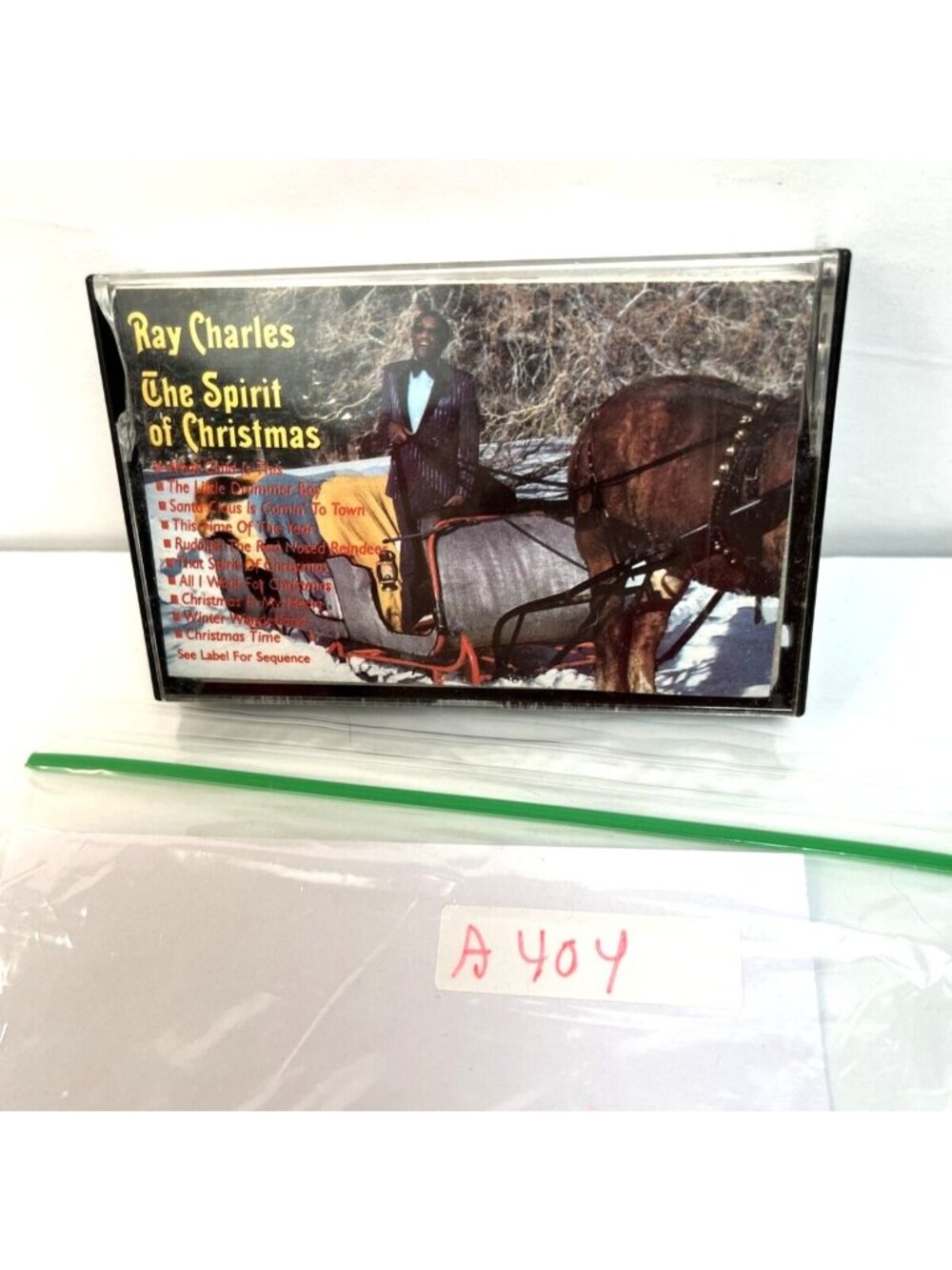 Ray Charles "The Spirit Of Christmas" Cassette Album 1985 CBS Records Vintage - Picture 7 of 7
